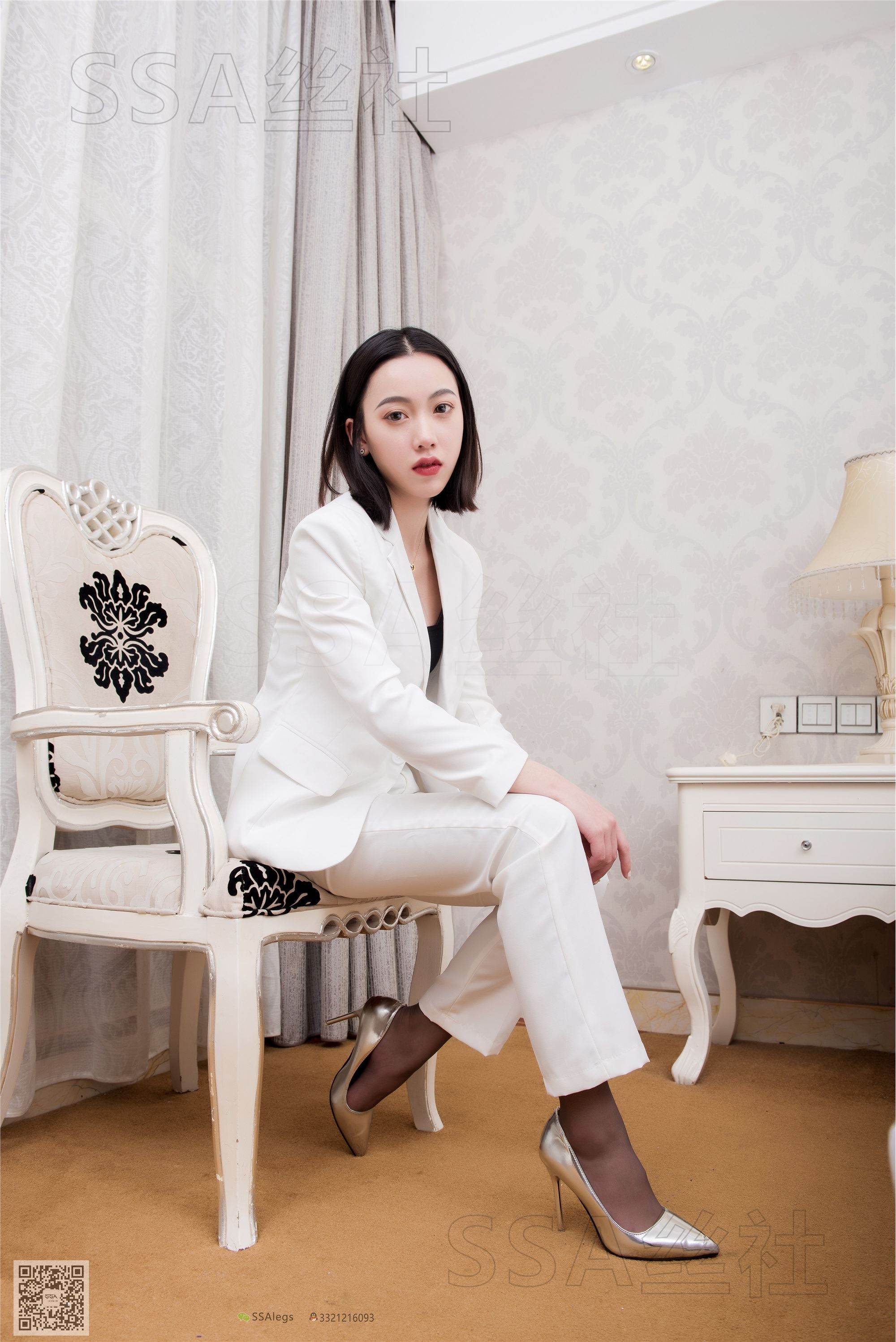 SSA丝社 超清写真 NO.065 大大 白西装裤里丝